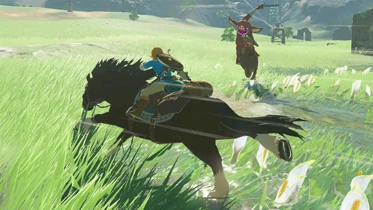 Alt view image 4 of 7 - Nintendo Switch OLED Console Mario Kart 8 Deluxe Bundle with the Legend of Zelda: Breath of the Wild, Surge Accessory Gaming Kit, MightySkins Console and Controller Skin Voucher, and 1 Year CPS Exten