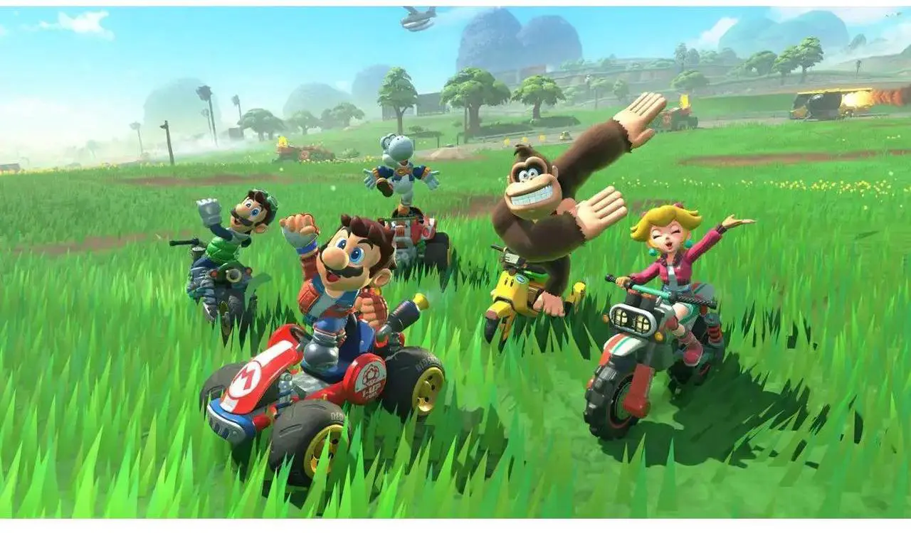 Alt view image 6 of 7 - Nintendo Switch 2 Mario Kart World Bundle with Pro Controller and MightySkins Code