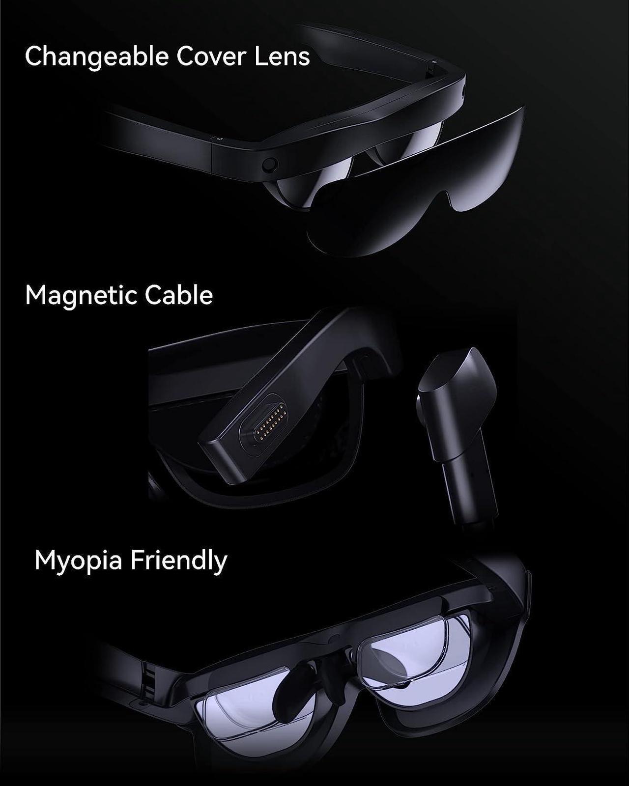 Alt view image 5 of 6 - TCL NXTWEAR S AR Glasses Micro OLED Augmented Reality 1080p Video Display XRGF68