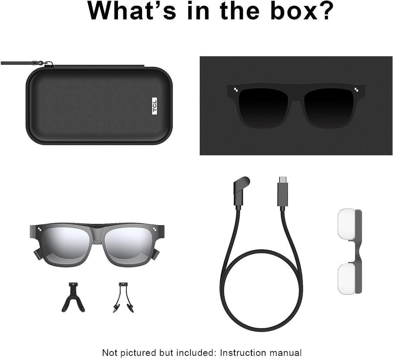 Alt view image 6 of 6 - TCL NXTWEAR S AR Glasses Micro OLED Augmented Reality 1080p Video Display XRGF68