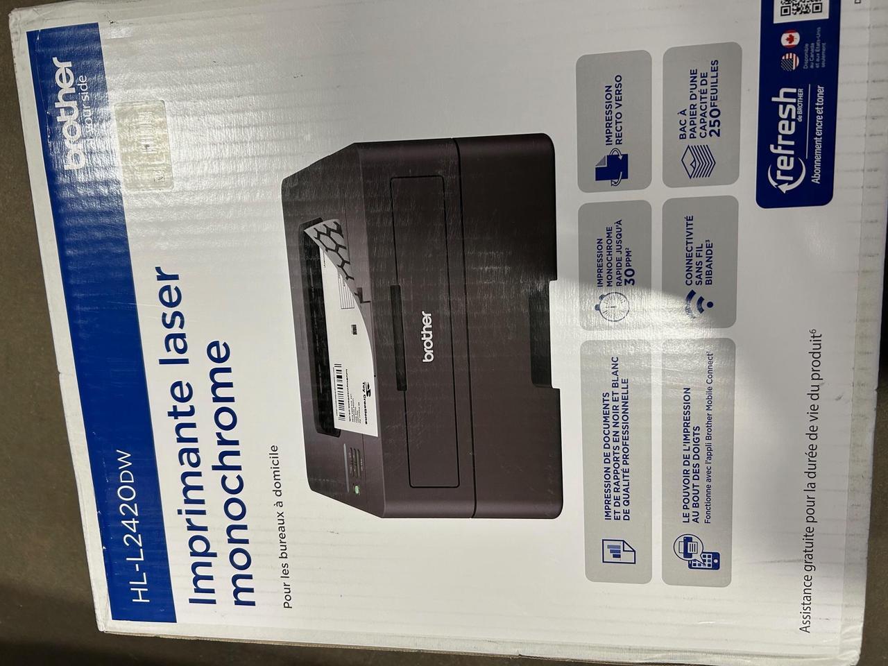 Alt view image 3 of 3 - Brother HL-L2420DW Wireless Compact Monochrome Laser Printer with Duplex, Mobile Printing
