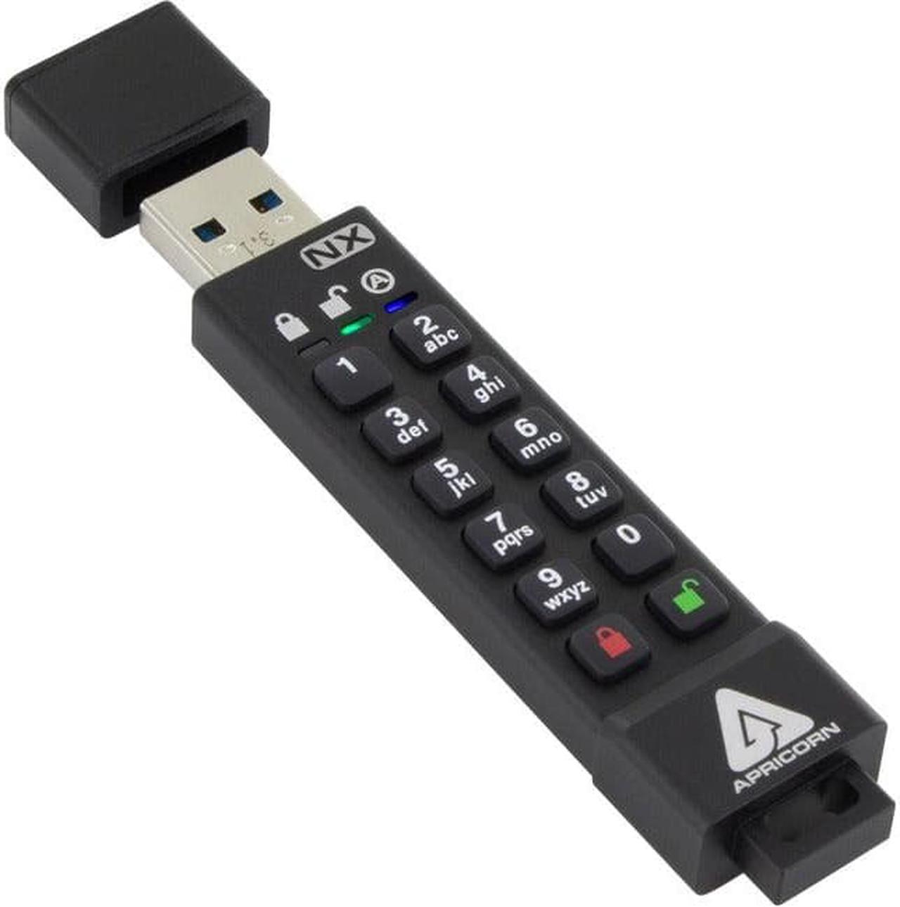 Alt view image 10 of 15 - Apricorn ASK3 32GB USB3.2 Type -A Flash Drive Black Model ASK3-NX-32GB