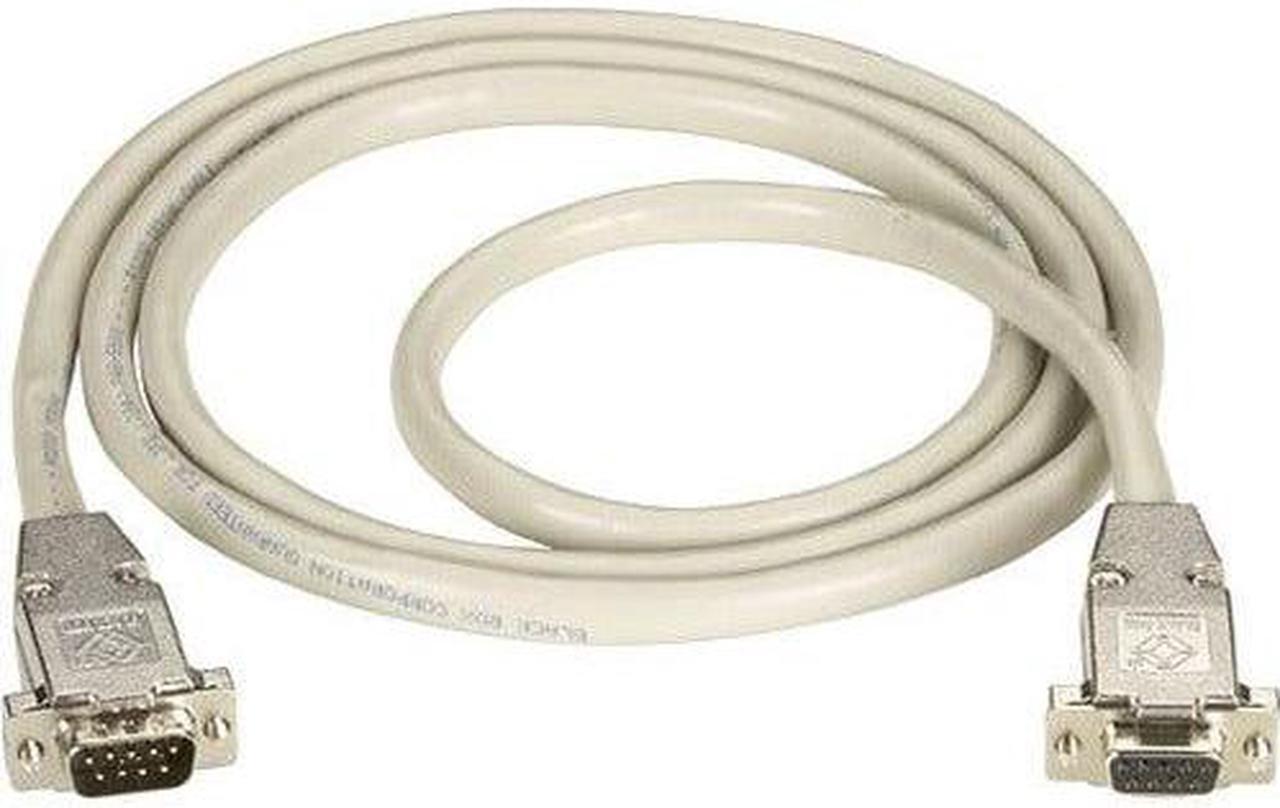 Alt view image 5 of 5 - DB9 Extension Cable with EMI/RFI Hoods, Beige, Male/Female, 75-ft.