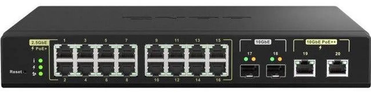 Alt view image 4 of 7 - QNAP QSW-M2116P-2T2S Ethernet Switch