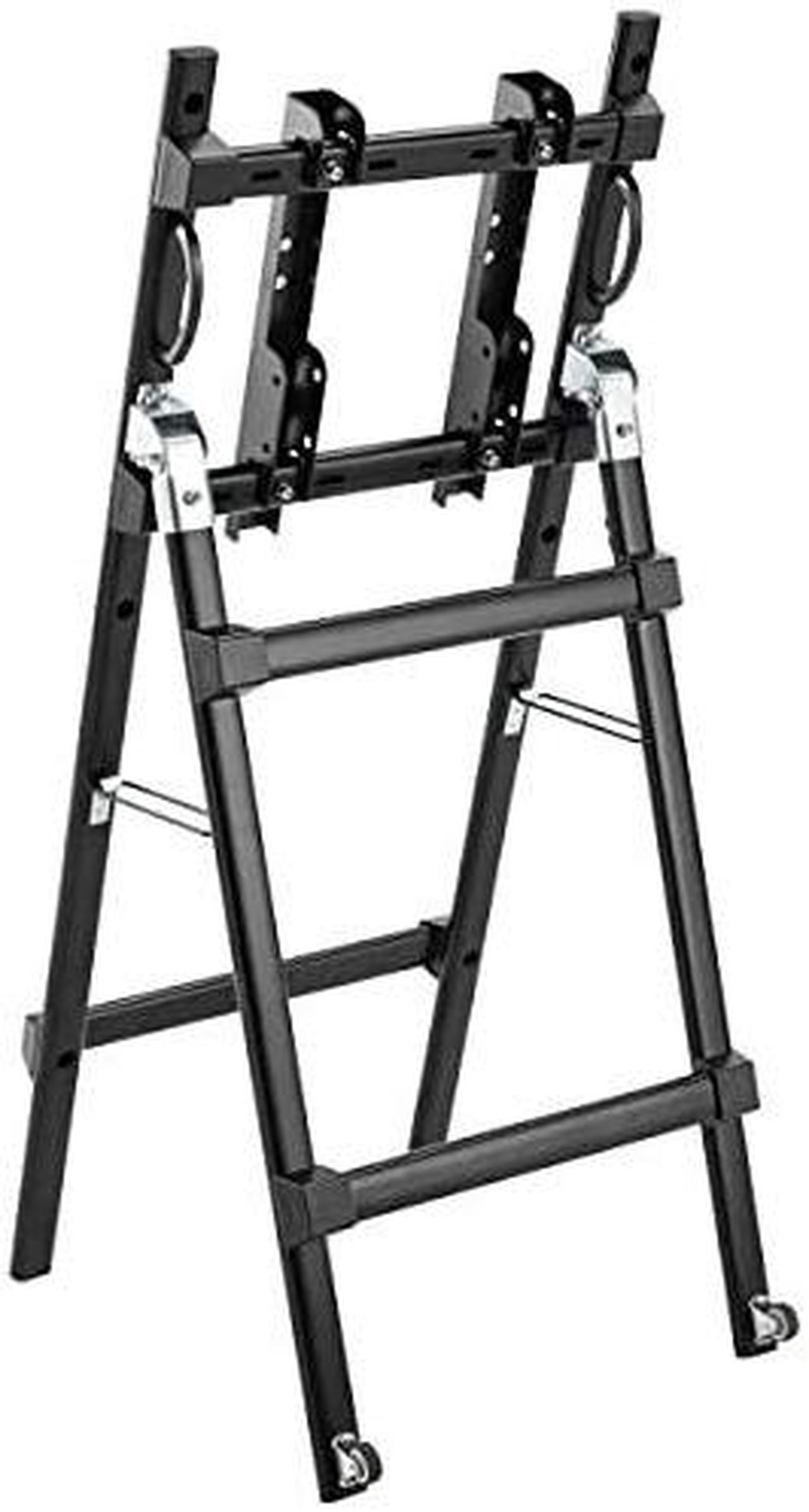 Alt view image 10 of 12 - Portable TV Monitor Stand 32-55in Casters Portrait or Landscape