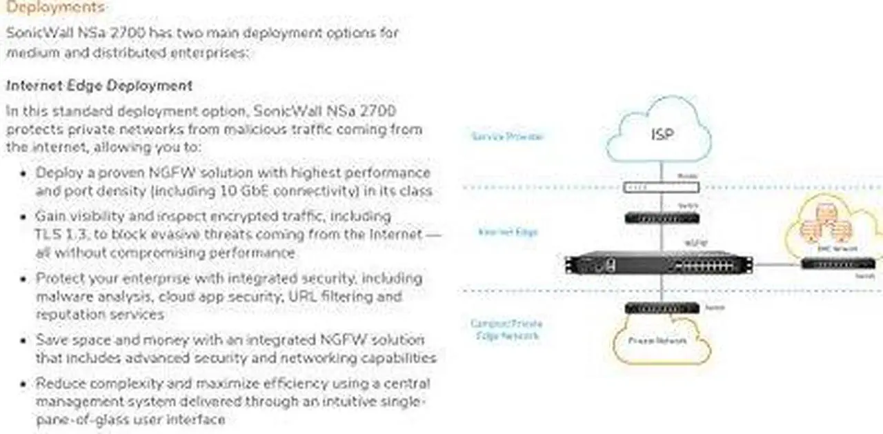 Alt view image 10 of 14 - SonicWall NSA 2700, Network Secure Appliance w/ Secure Upgrade Plus (2-Year Essential Protection Security Suite) | 02-SSC-8196