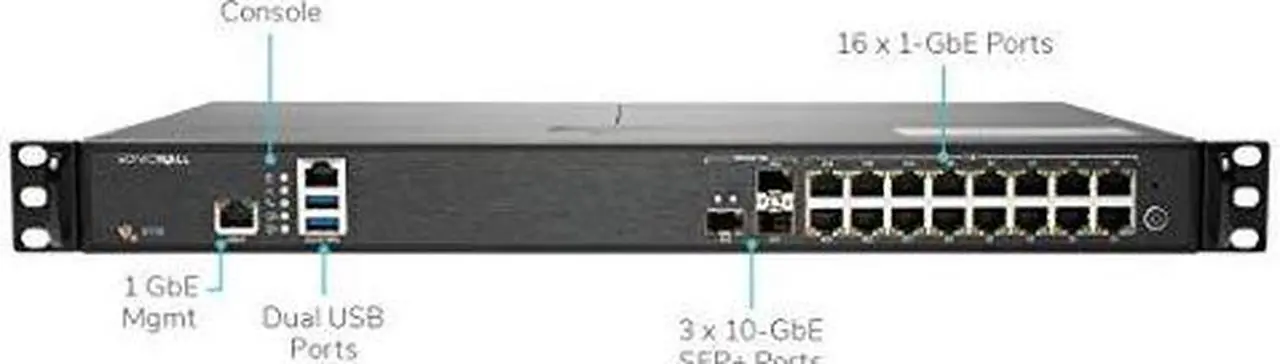 Alt view image 9 of 14 - SonicWall NSA 2700, Network Secure Appliance w/ Secure Upgrade Plus (2-Year Essential Protection Security Suite) | 02-SSC-8196