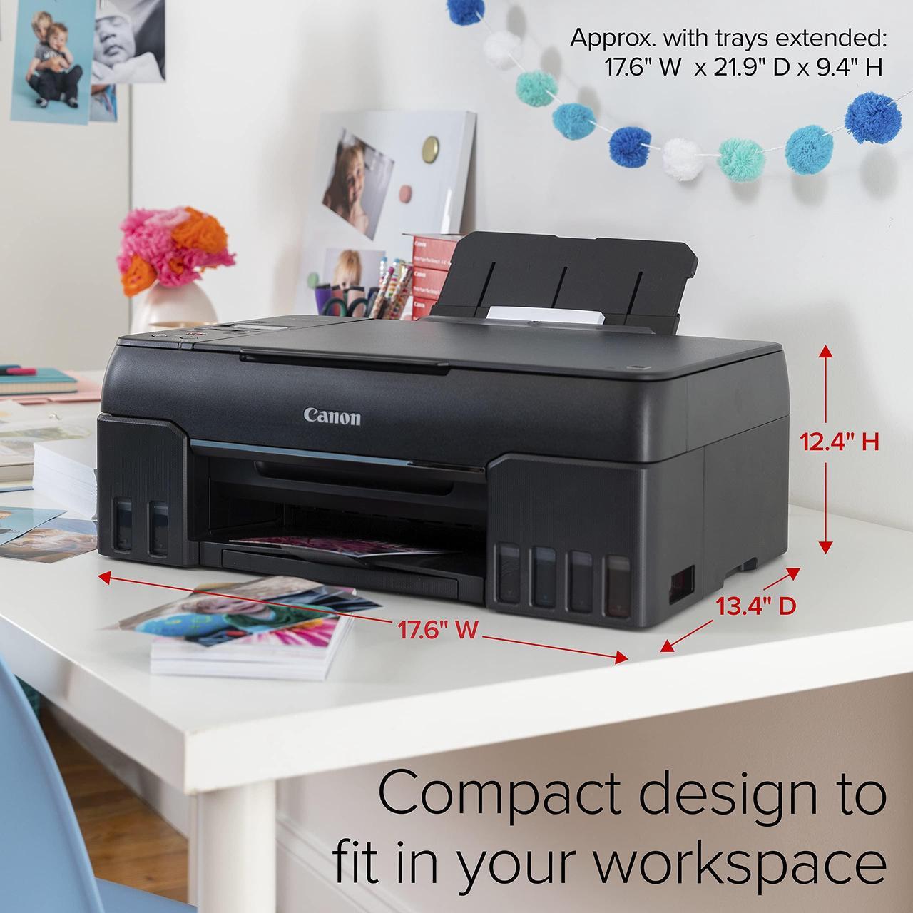 Alt view image 17 of 20 - Canon PIXMA G620 Wireless MegaTank Photo AIO Color Inkjet Printer #4620C002