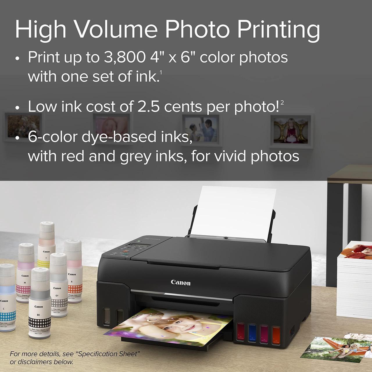 Alt view image 14 of 20 - Canon PIXMA G620 Wireless MegaTank Photo AIO Color Inkjet Printer #4620C002