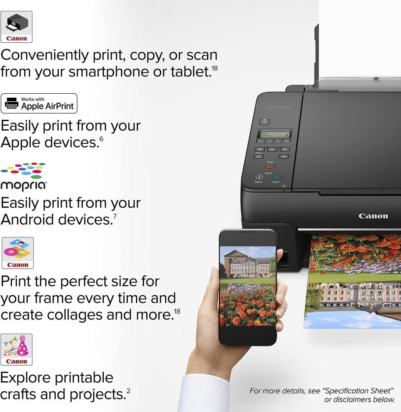 Alt view image 15 of 20 - Canon PIXMA G620 Wireless MegaTank Photo AIO Color Inkjet Printer #4620C002