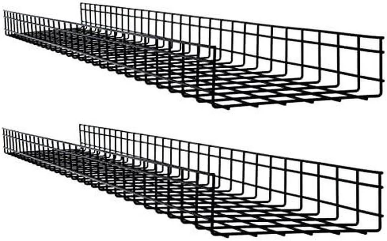 Alt view image 6 of 16 - Tripp Lite Wire Mesh Cable Tray 150x100x1500mm 2-Pack SRWB6410X2STR