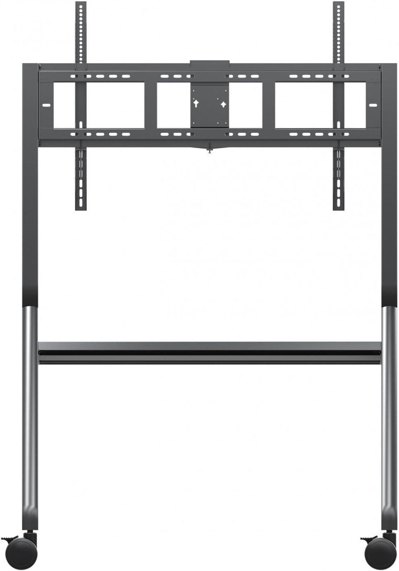 ViewSonic VB-STND-009 IFP, CDE Slim Mobile Cart, Supports 400x400mm to 1000x600mm VESA patterns, Lockable 4" 360o Caster Wheels, Compatible With Displays up to 105" and 265 lbs. max