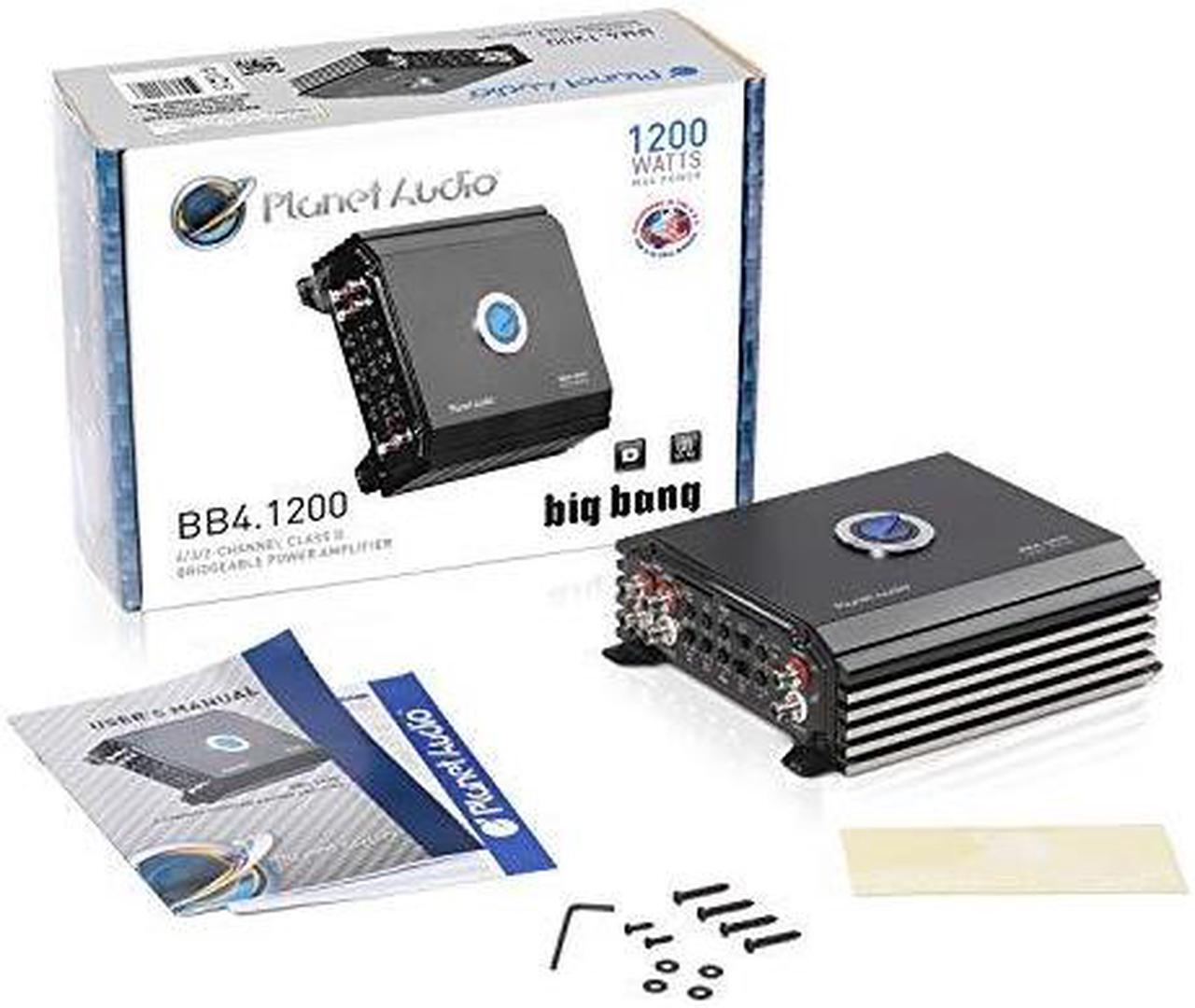 Alt view image 13 of 13 - Planet Audio BB1200.4 1200W 4 Channel Amplifier Amp with 8 Gauge Amp Kit