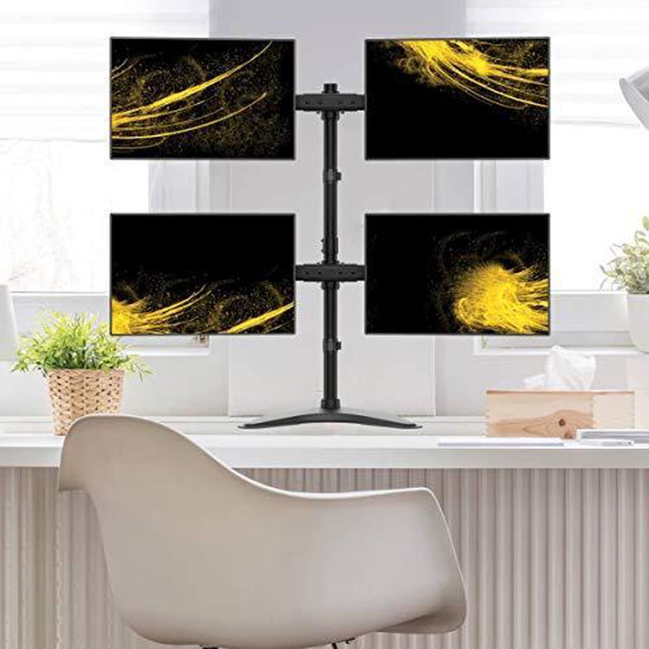Alt view image 15 of 18 - Tripp Lite Quad Desktop Monitor Stand for 13" to 27" Displays DDR1327MQ