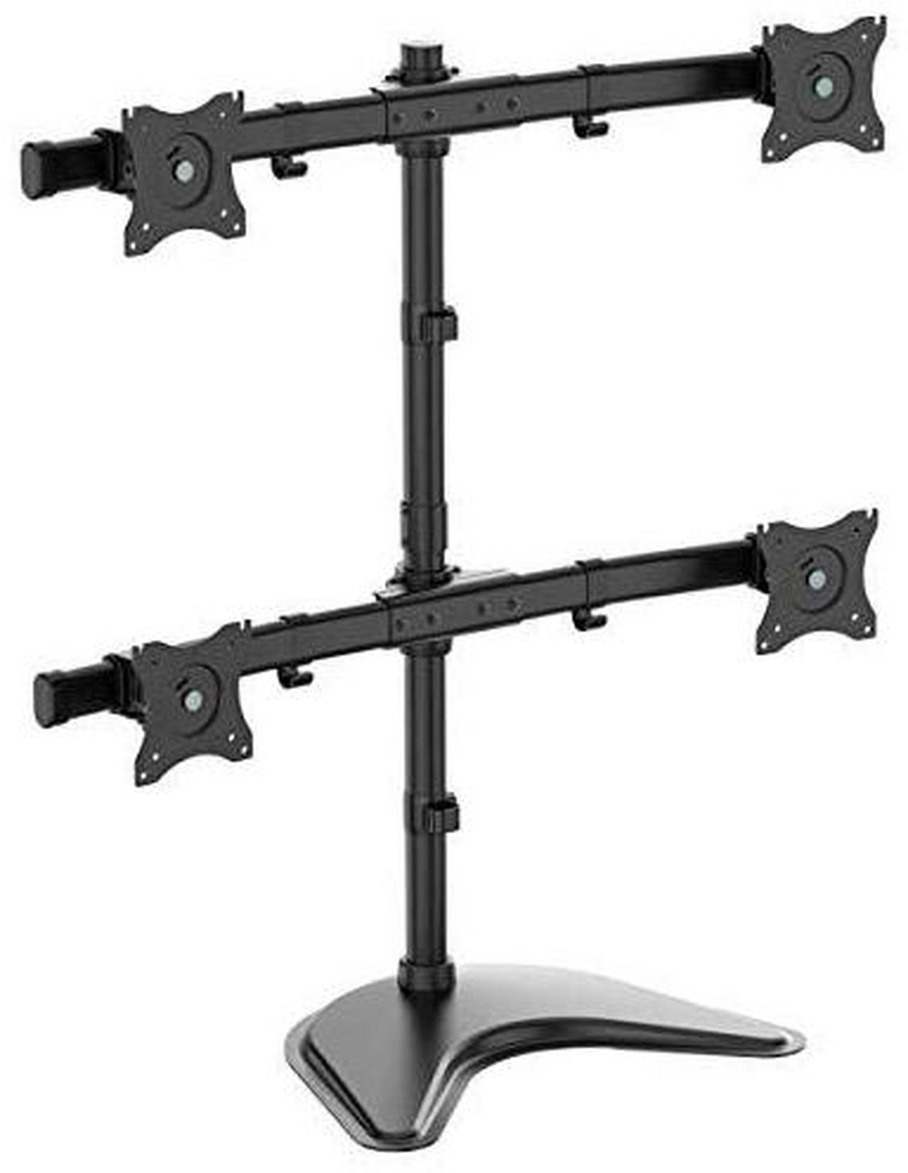 Alt view image 14 of 18 - Tripp Lite Quad Desktop Monitor Stand for 13" to 27" Displays DDR1327MQ