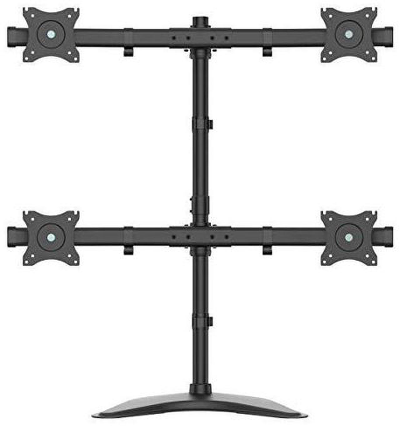 Alt view image 16 of 18 - Tripp Lite Quad Desktop Monitor Stand for 13" to 27" Displays DDR1327MQ