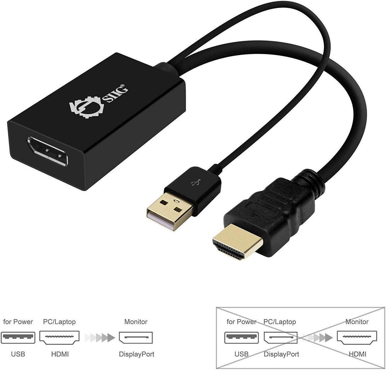 Alt view image 14 of 18 - SIIG CE-H22W11-S1 Hdmi To Displayport 4K Ultra Hd Convert Connect Displayport To Hdmi