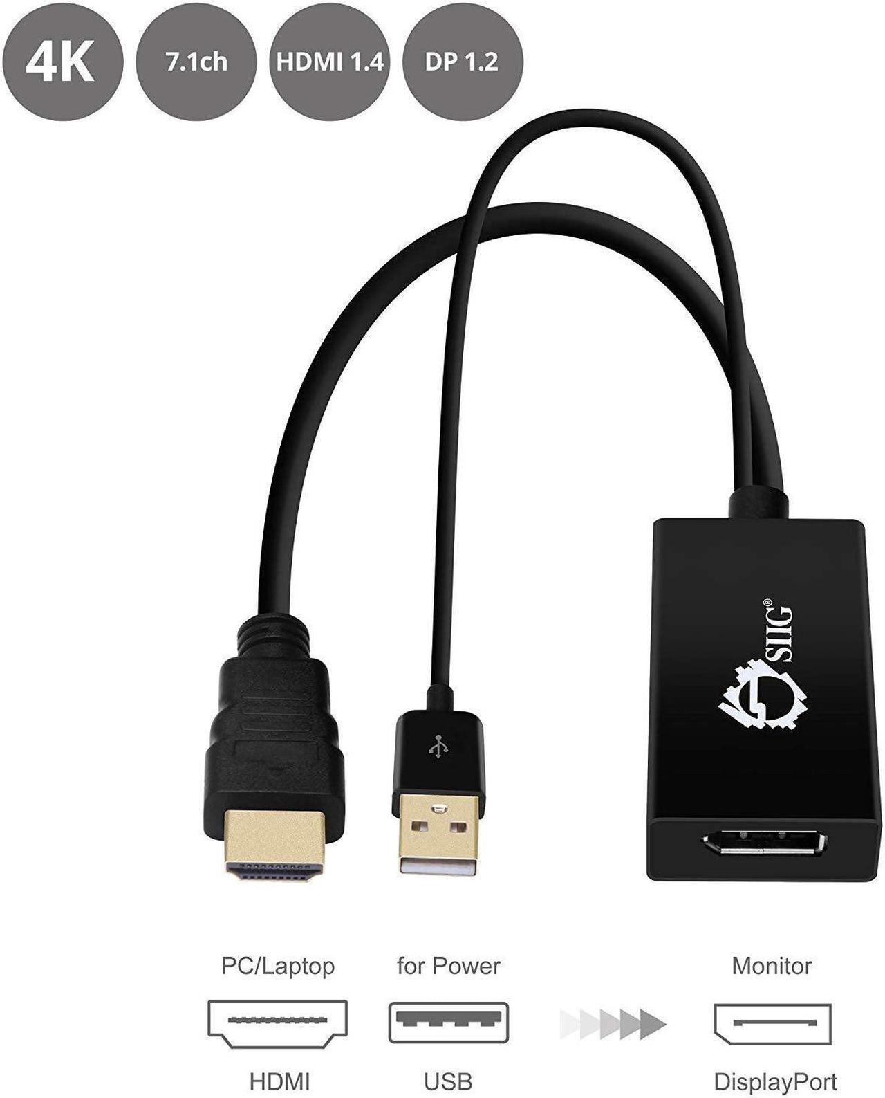 Alt view image 13 of 18 - SIIG CE-H22W11-S1 Hdmi To Displayport 4K Ultra Hd Convert Connect Displayport To Hdmi