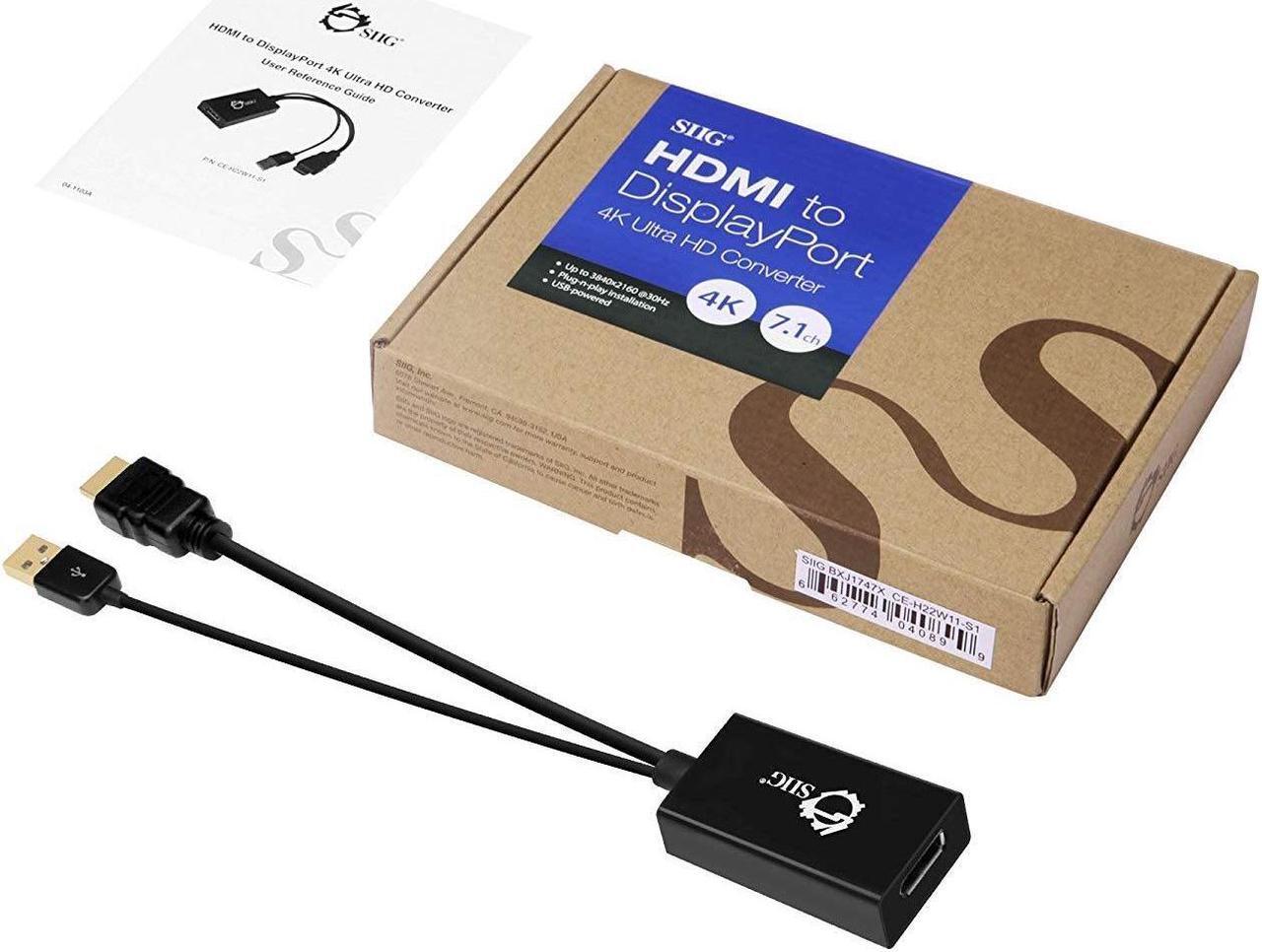 Alt view image 17 of 18 - SIIG CE-H22W11-S1 Hdmi To Displayport 4K Ultra Hd Convert Connect Displayport To Hdmi