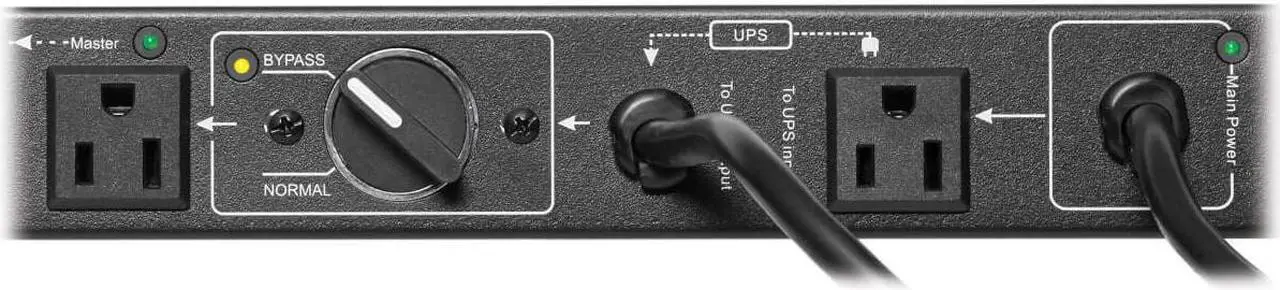 Alt view image 11 of 20 - Tripp Lite PDU Hot Swap with Manual Bypass 15A 6 5-15R 2 5-15P Inputs PDUB151U