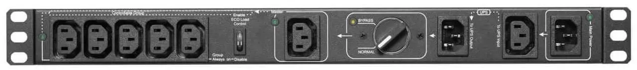 Alt view image 4 of 9 - Tripp Lite PDU Hot Swap with Manual ByPass 200-240V 10A 6 C13 PDUBHV101U