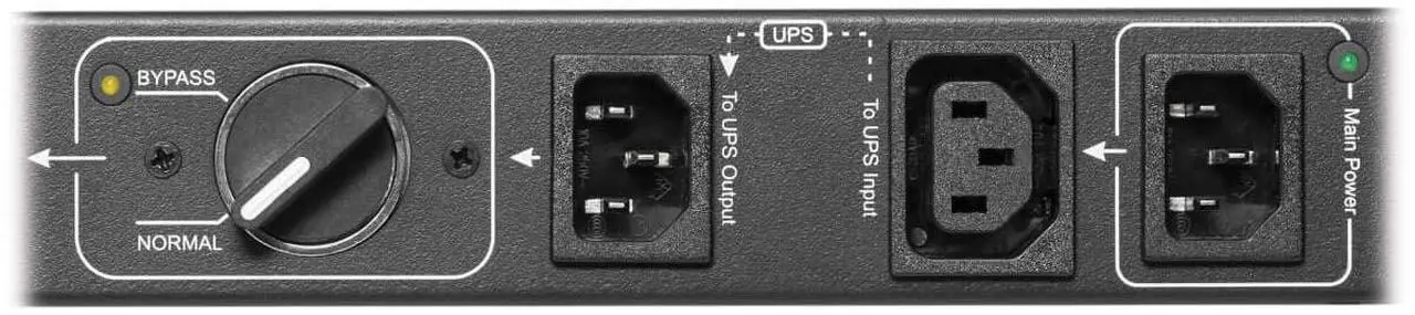 Alt view image 6 of 9 - Tripp Lite PDU Hot Swap with Manual ByPass 200-240V 10A 6 C13 PDUBHV101U
