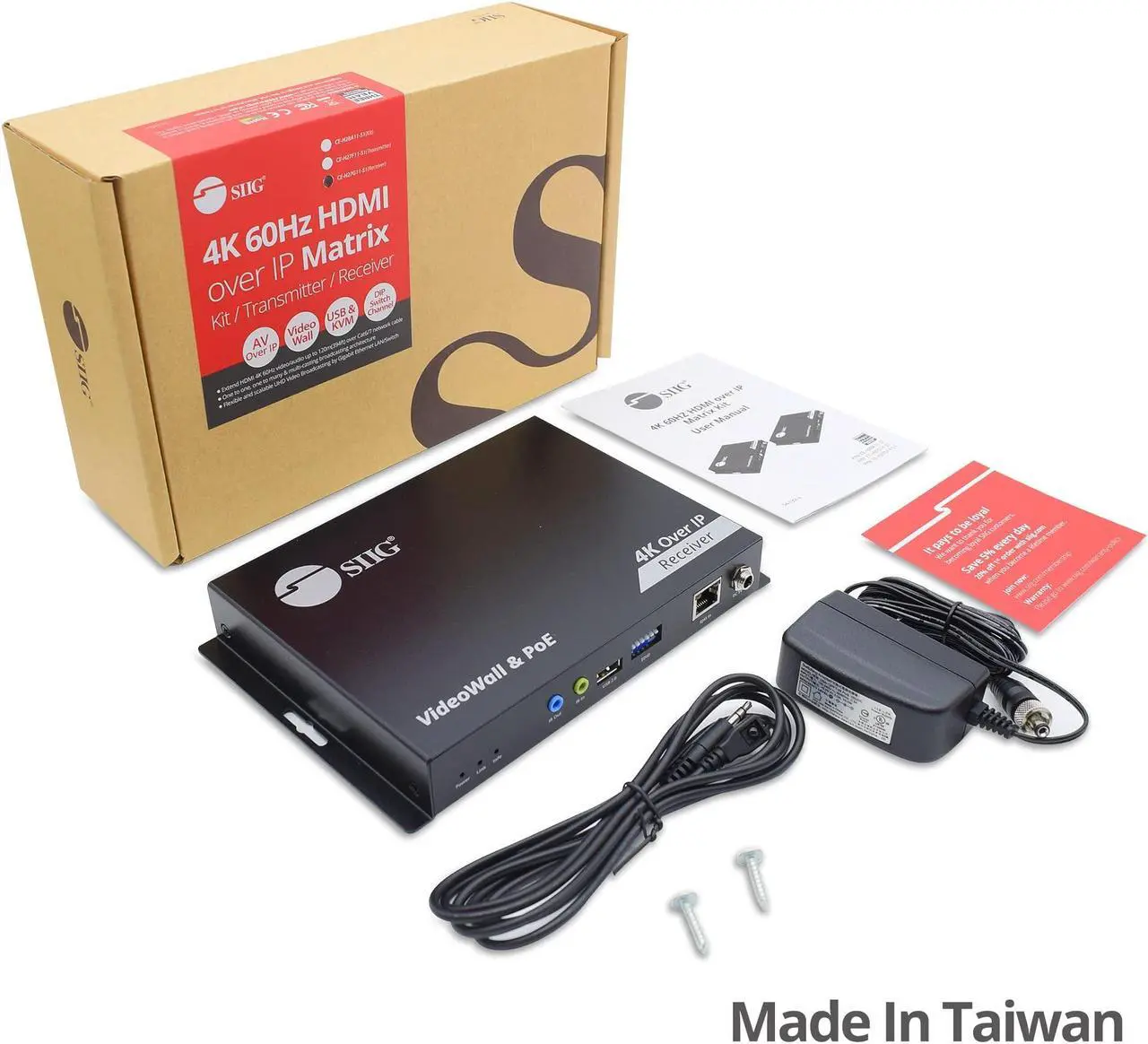 Alt view image 12 of 13 - SIIG 4K 60Hz 18Gbps HDMI over IP Matrix Decoder RX 394ft CE-H27G11-S1 Brown Box