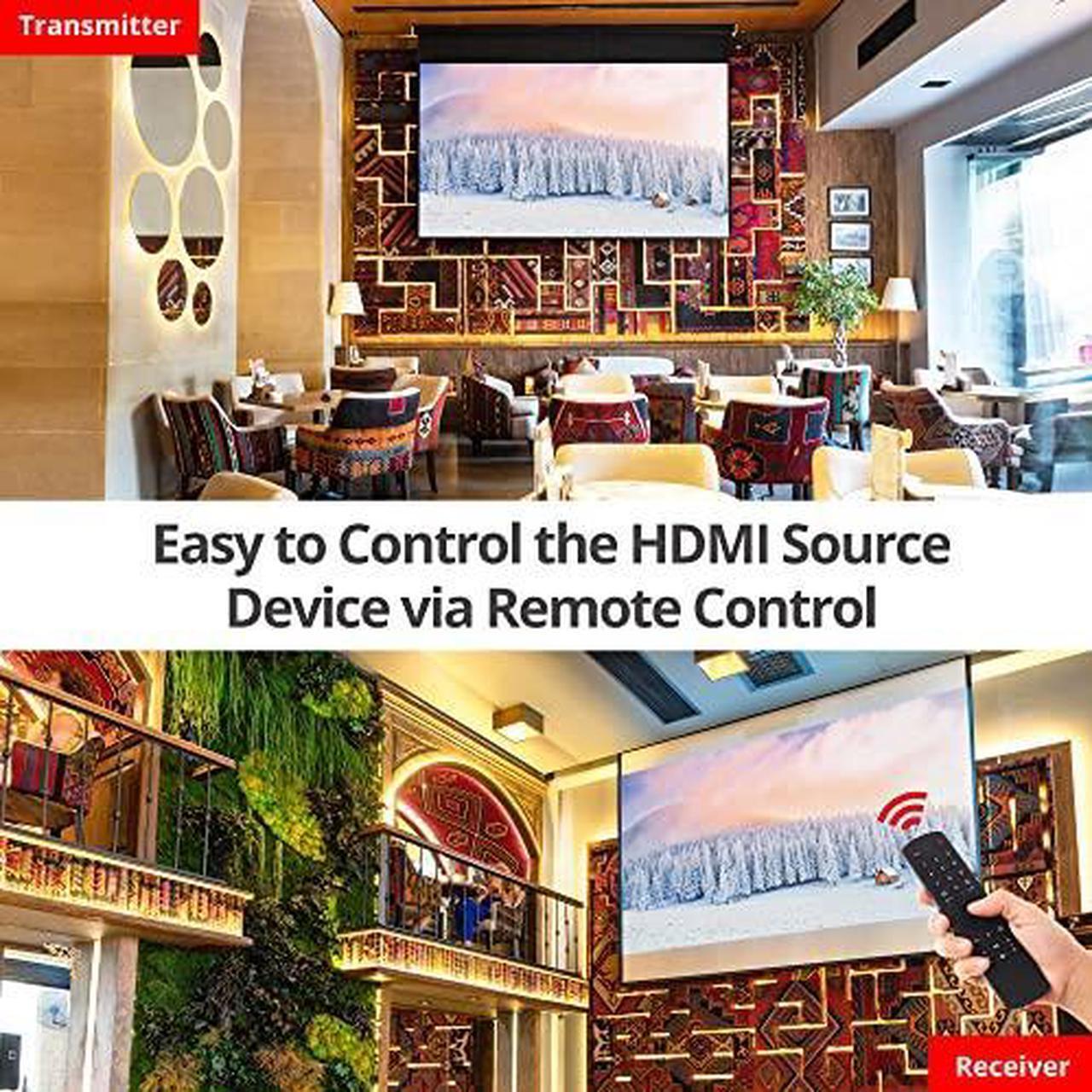 Alt view image 17 of 19 - SIIG 4K60Hz HDMI over Cat6 Extender with Loopout & IR 50m CEH27K11S1