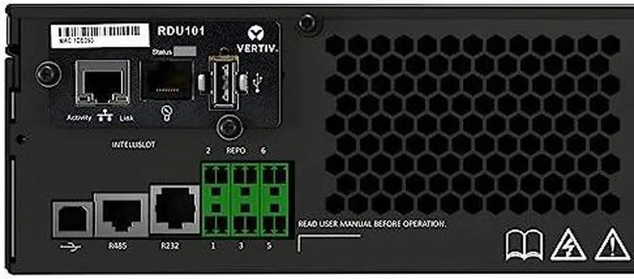Alt view image 6 of 13 - Vertiv Liebert GXT5 2000VA 120V UPS with RDU101 SNMP/Webcard