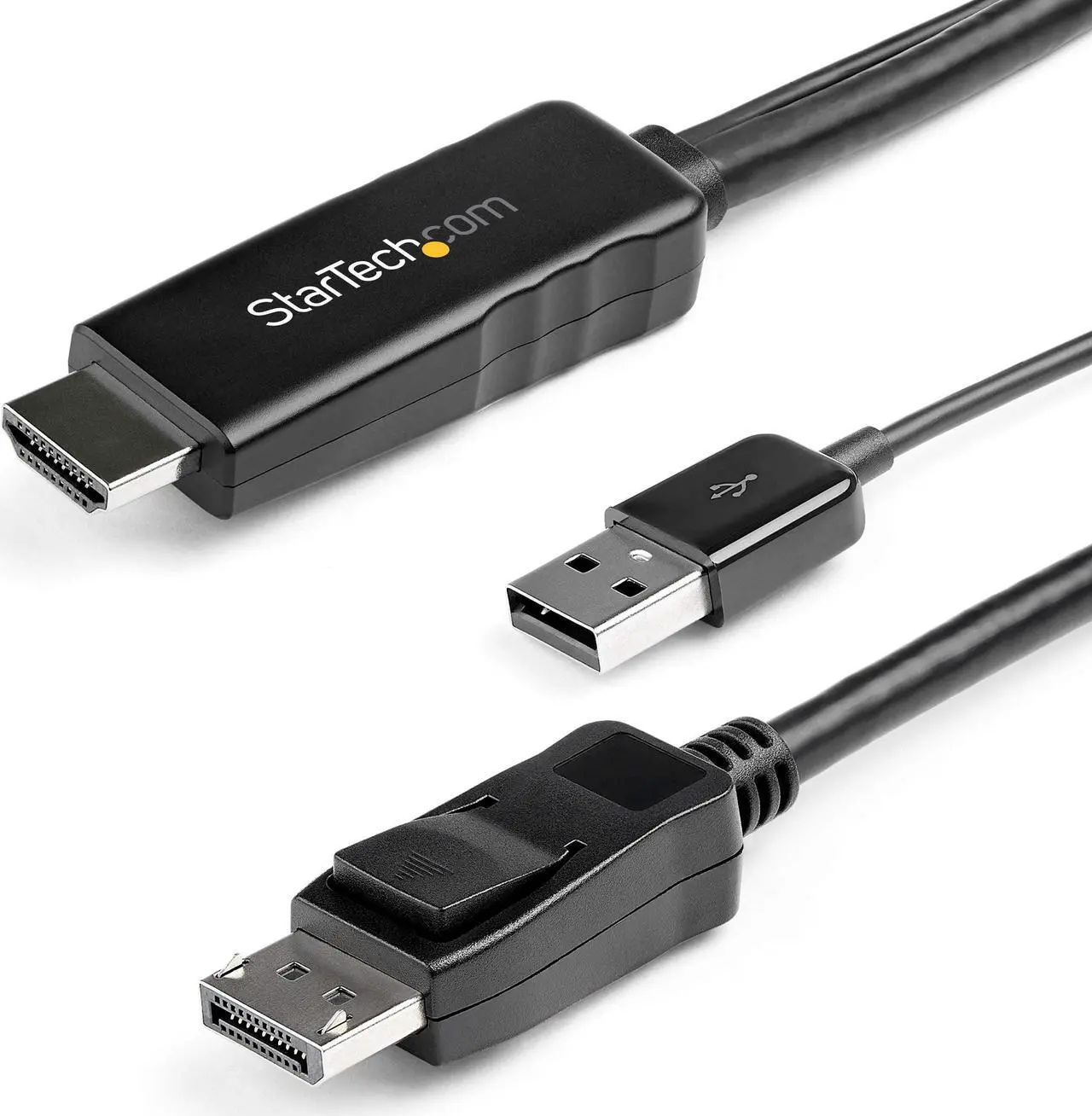Alt view image 7 of 13 - StarTech.com 3 m 9.8 ft. HDMI to DisplayPort Cable 4K 30Hz USB-powered Active HDMI to DisplayPort Cable HD2DPMM10 HD2DPMM3M