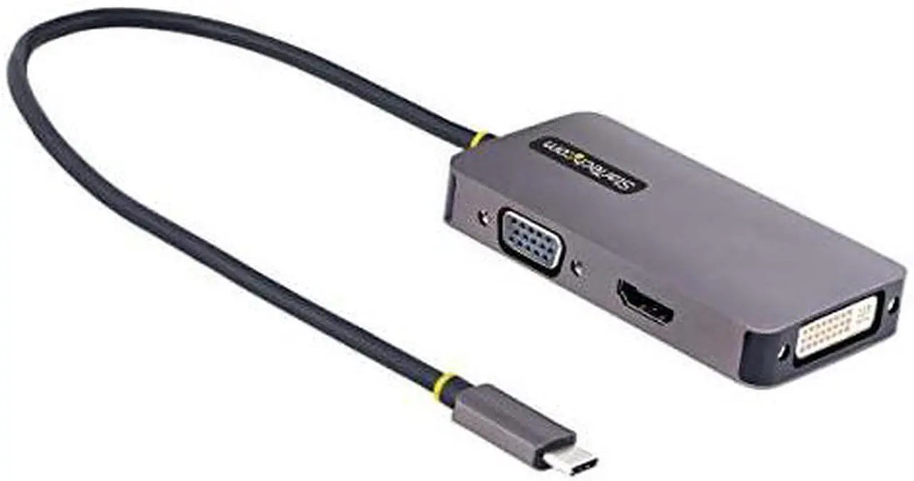 Alt view image 6 of 11 - StarTech USB C to HDMI DVI VGA Video Adapter 118USBCHDMIVGADVI