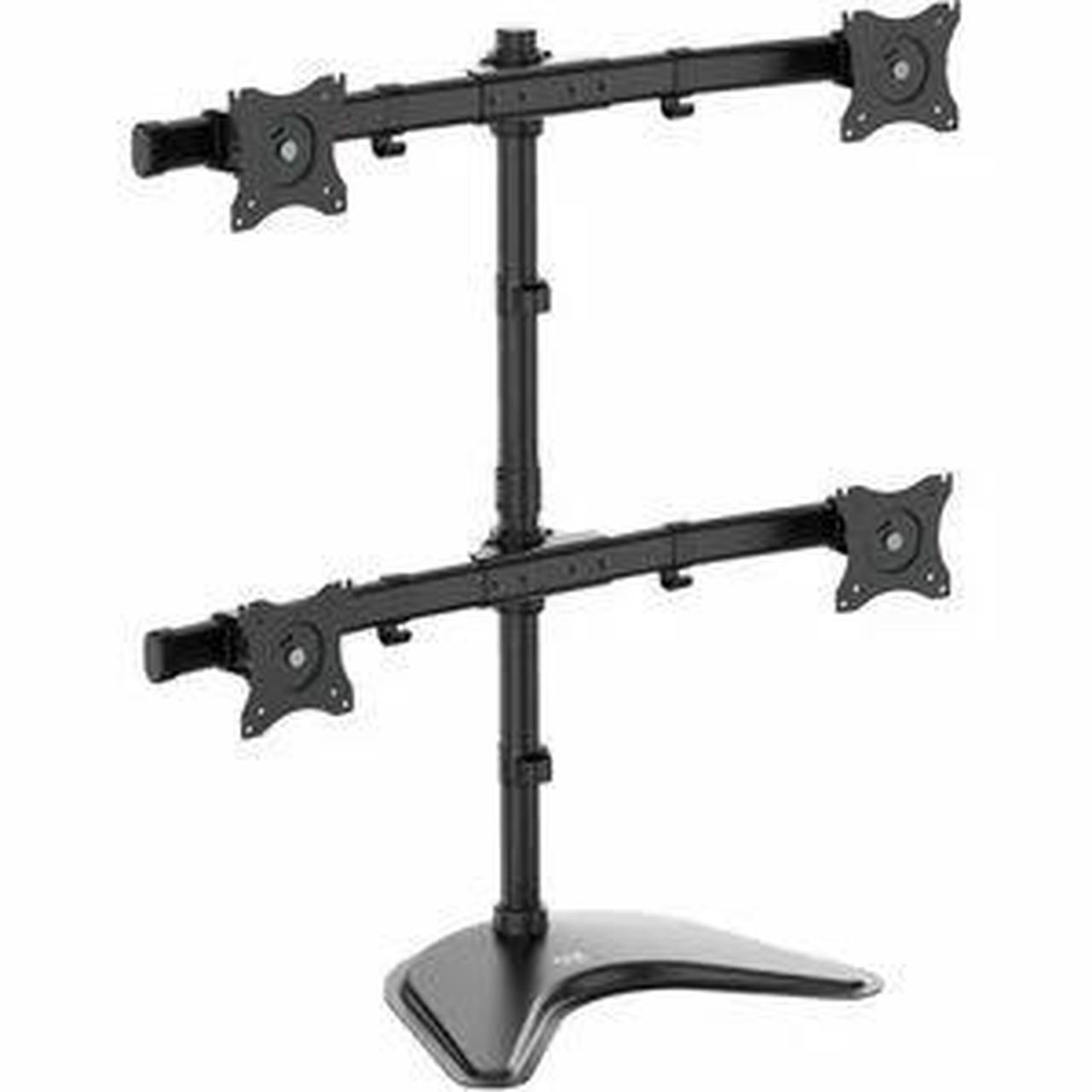 Alt view image 18 of 18 - Tripp Lite Quad Desktop Monitor Stand for 13" to 27" Displays DDR1327MQ