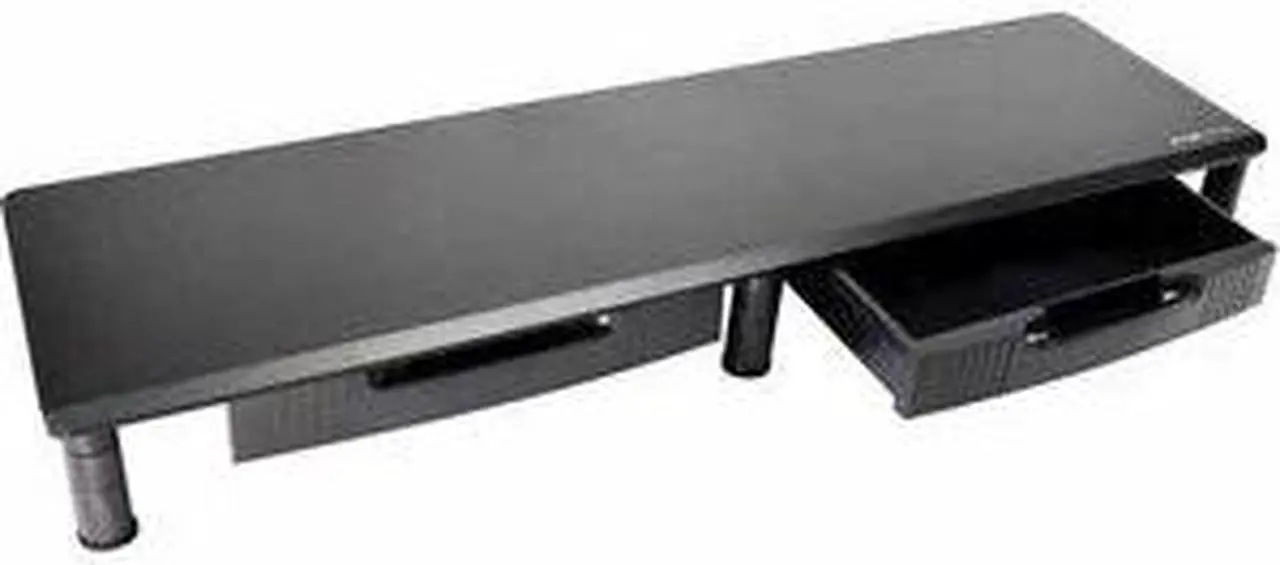 Main image of Eaton Tripp Lite Series Extra-Wide Dual-Monitor Riser with Storage Drawers, 39 x 11 in., Black, TAA
