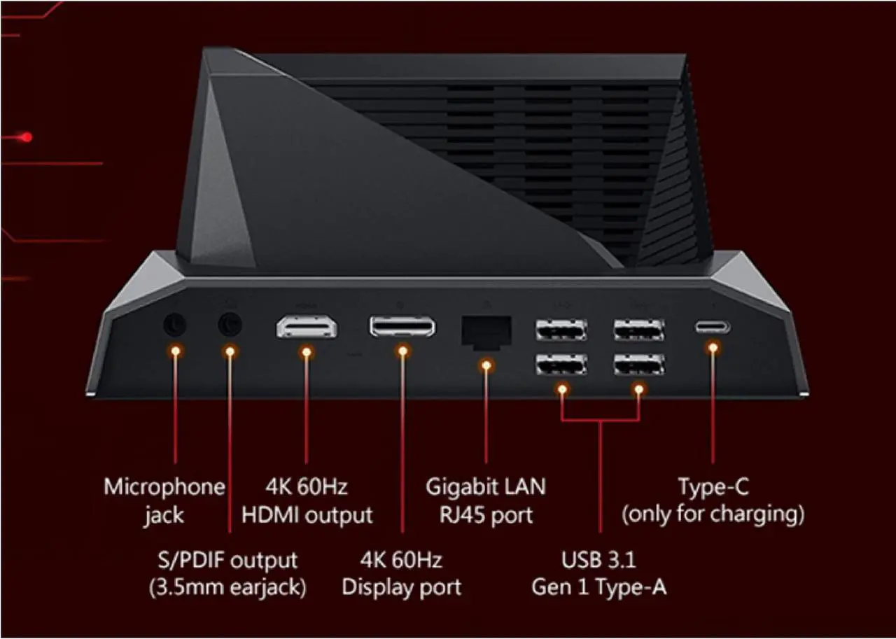 Alt view image 6 of 7 - Original ASUS Official Mobile Desktop Dock (ZS660KLD) ROG Phone 1&2&3 Accessory