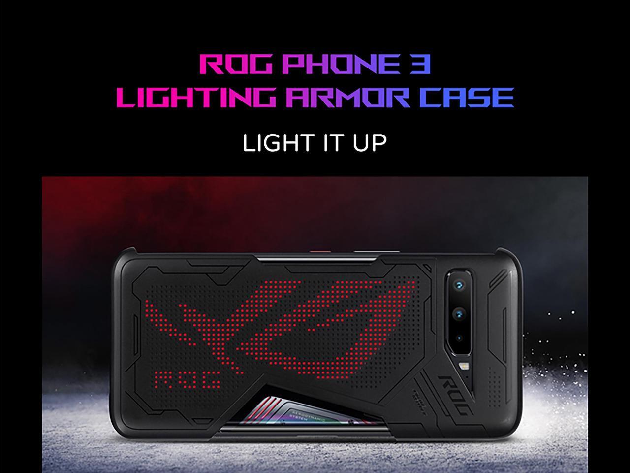 Alt view image 3 of 7 - Original ASUS Official ROG Phone 3 ZS661KS Lighting Armor Case