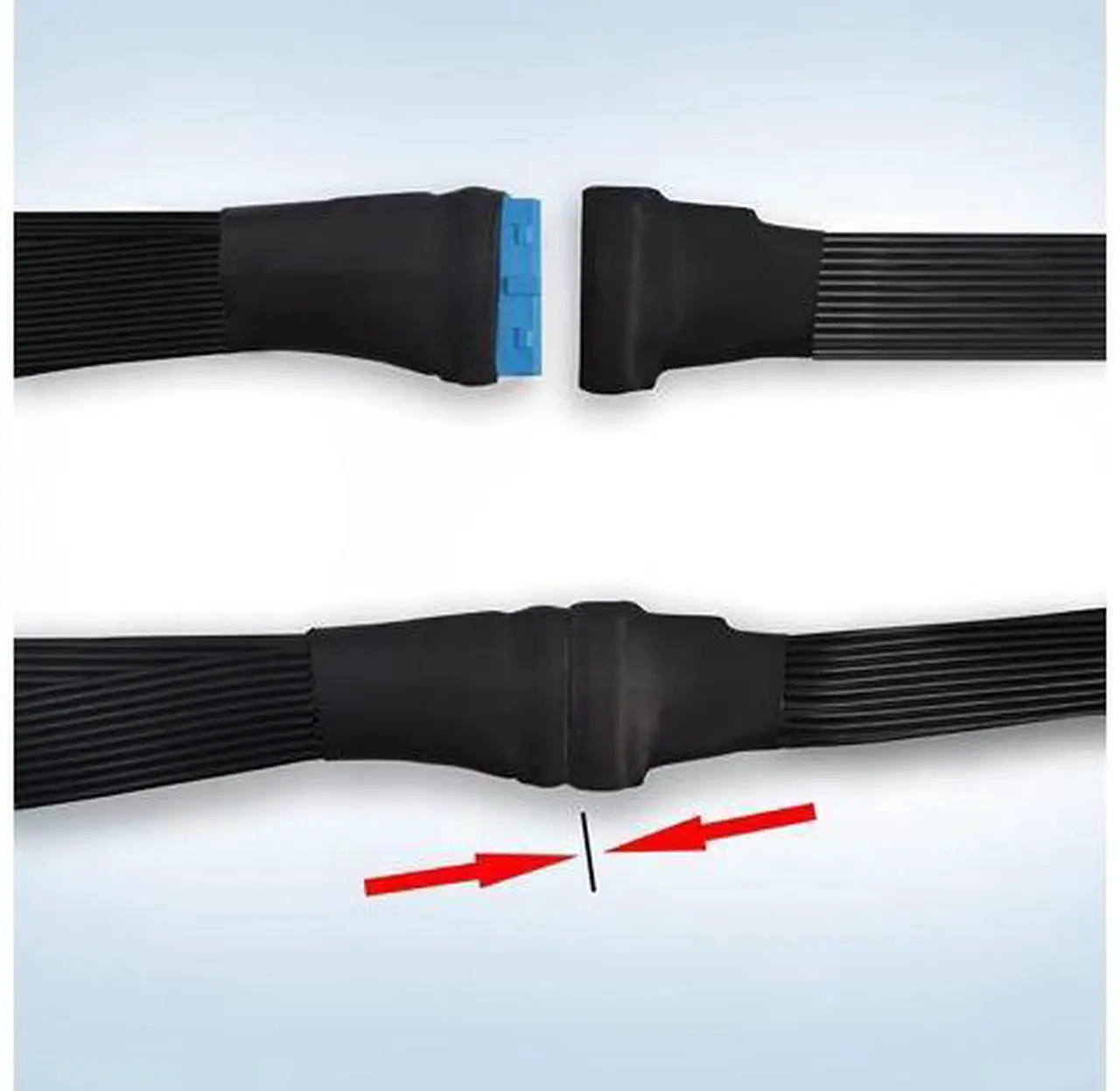 Alt view image 4 of 6 - DIXSG USB 3.0 Header Extension Cable, 19/20 Pin 1 to 2 Y Splitter Internal Extension Adapter DIY(5.9 inch)