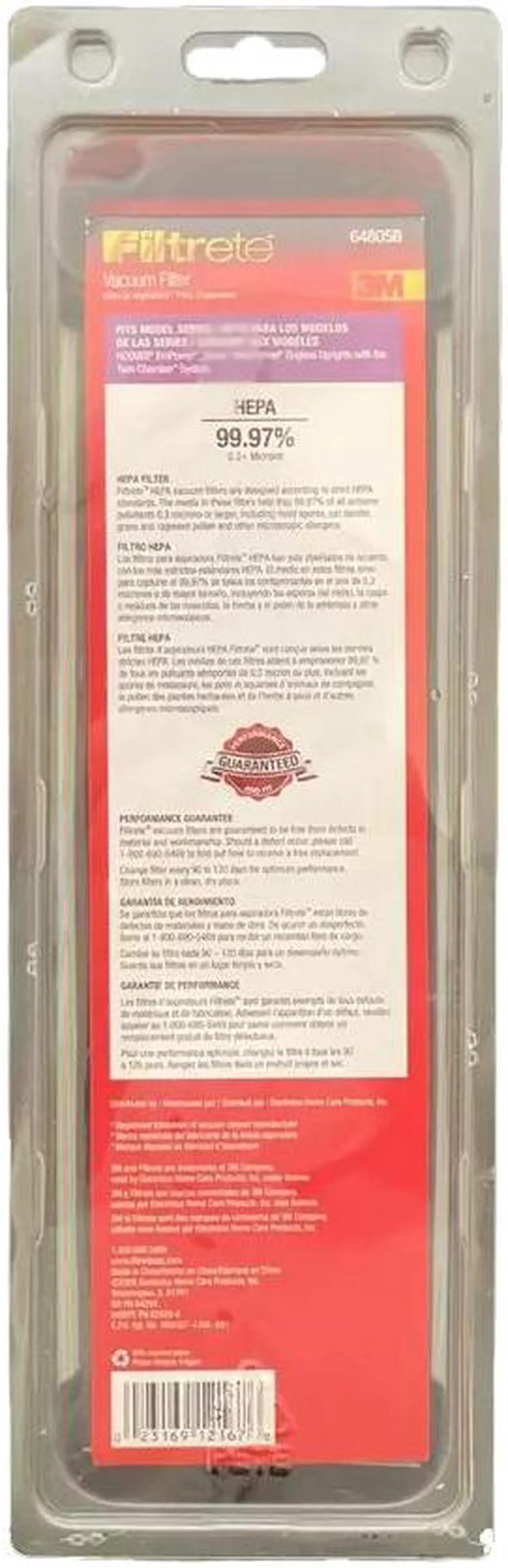 Alt view image 2 of 4 - 3M FILTRETE 64805B-2 Filtrete Hoover Twin Chamber HEPA Vacuum Filter