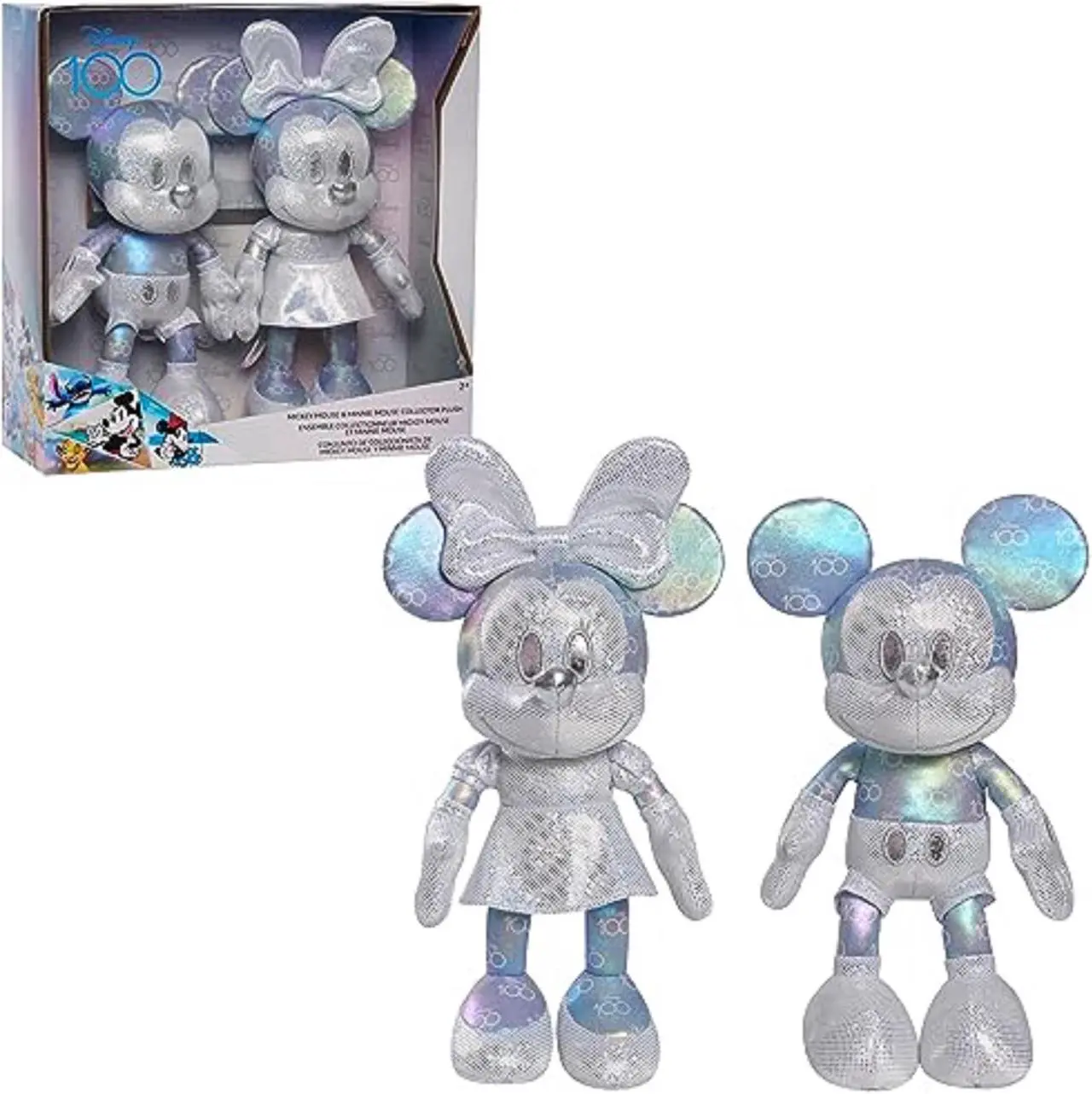 Alt view image 2 of 4 - Disney 100 Years of Wonder Mickey Mouse & Minnie Mouse Collector Set Kids Plush Toy