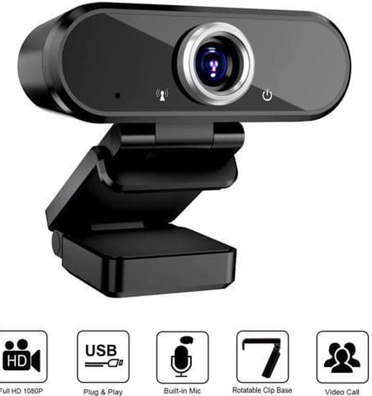 WISDUM HD 1080P Webcam Microphone Streaming Computer Web Camera Video Calling Conferencing Recording USB Webcams for PC Laptop Desktop