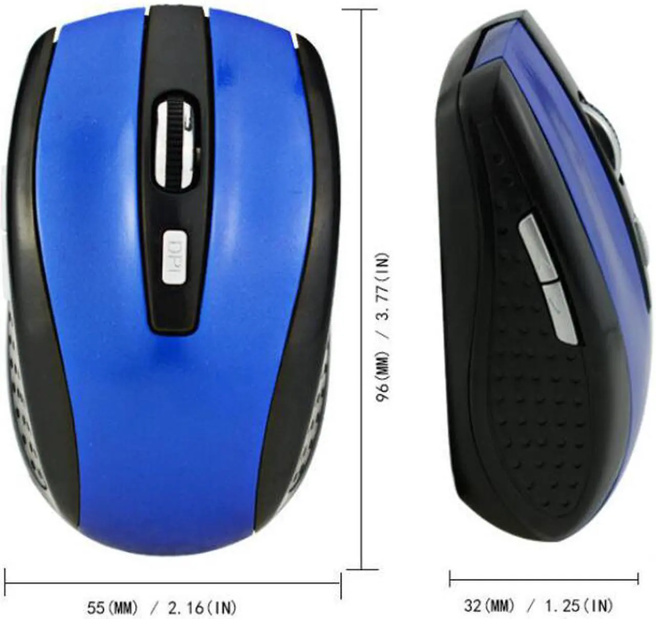 Main image of 2.4GHz USB Optical Wireless Mouse USB Receiver Mouse Smart Energy Saving Mouse for Tablet, Laptop and Desktop Blue