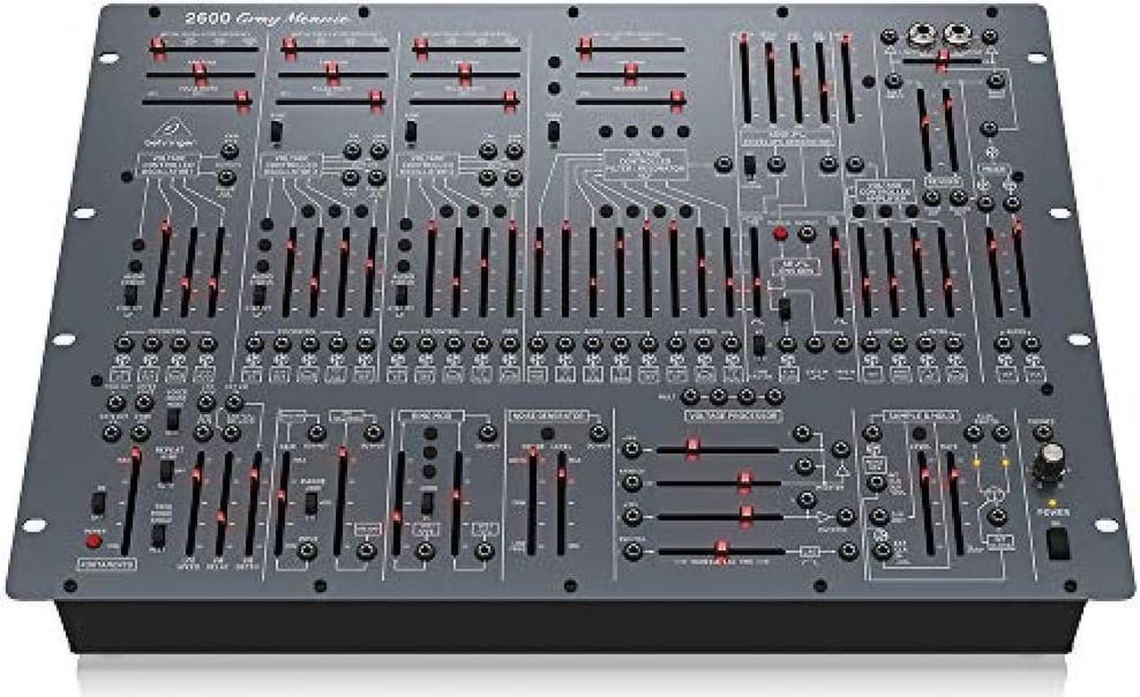 Alt view image 2 of 5 - Behringer Analog Synthesizer Gray Model Semi-Modular 8U Rack Mount Mechanical Spring Reverb 2600 GRAY MEANIE