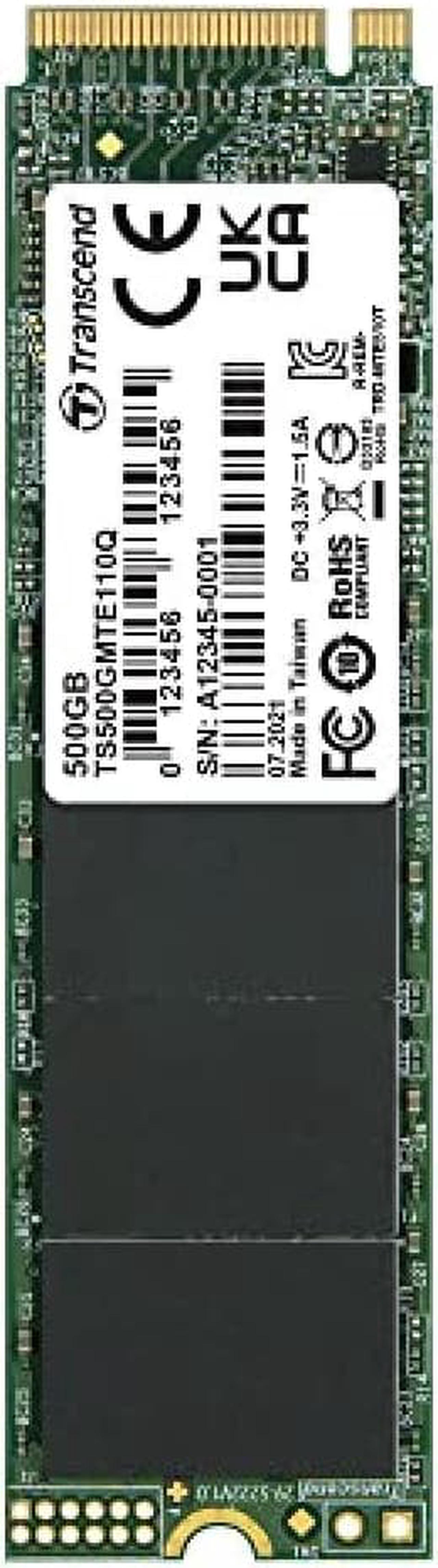 Alt view image 7 of 8 - Transcend 500GB, M.2 2280,PCIe Gen3x4, M-Key, QLC, DRAM-less