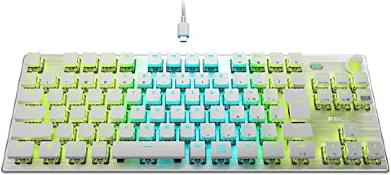 ROCCAT VULCAN TKL Pro USB Gaming Keyboard Japanese Array Quiet Linear (Optical) Tenkeyless White