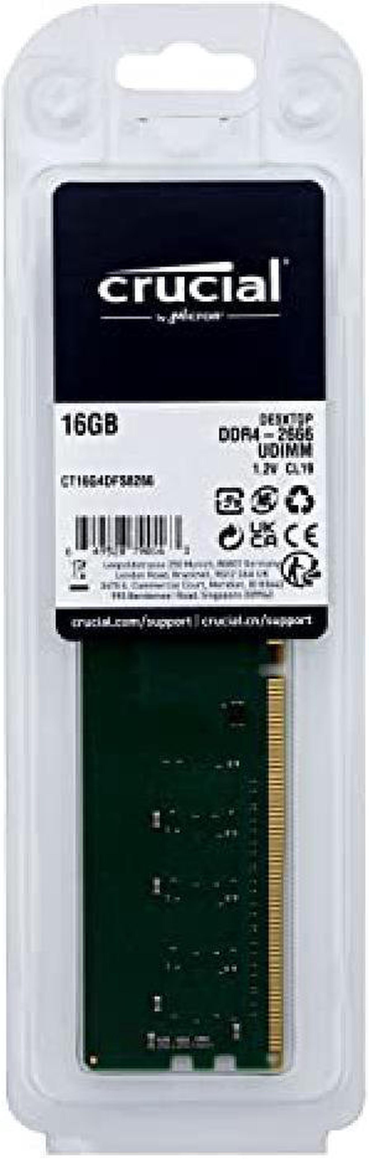 Alt view image 5 of 6 - Crucial DDR4-2666 16GB UDIMM CL19 Memory