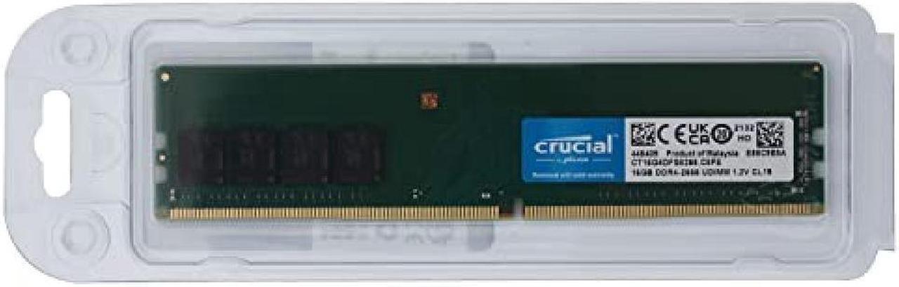Alt view image 6 of 6 - Crucial DDR4-2666 16GB UDIMM CL19 Memory