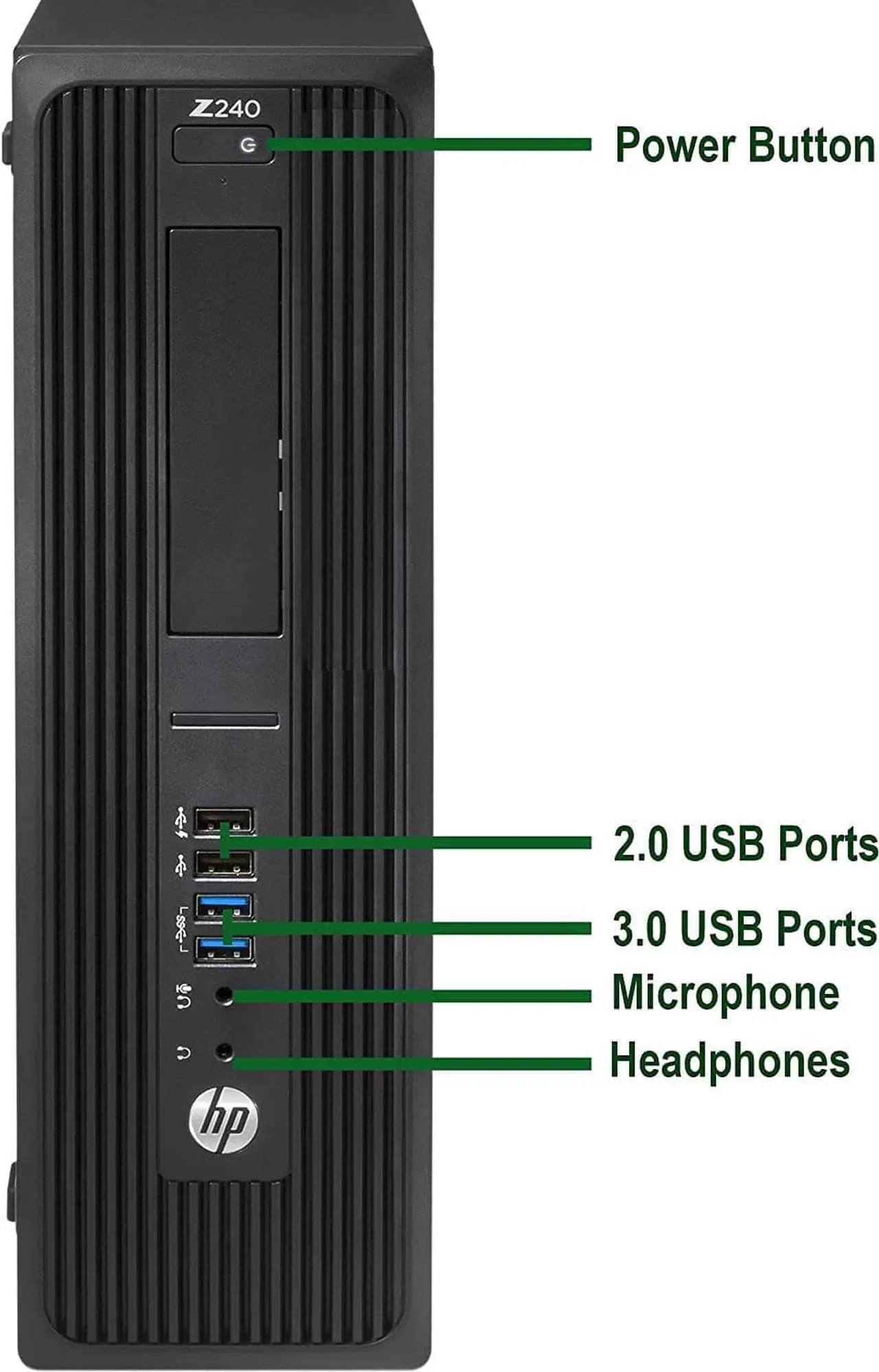 Alt view image 3 of 7 - HP Workstation Z240 SFF Desktop PC, Intel Core i7-6700 up to 4.20GHz, 32GB RAM, 1TB SSD, WiFi & Bluetooth, Wired Keyboard and Mouse, Windows 10 Pro 64-bit