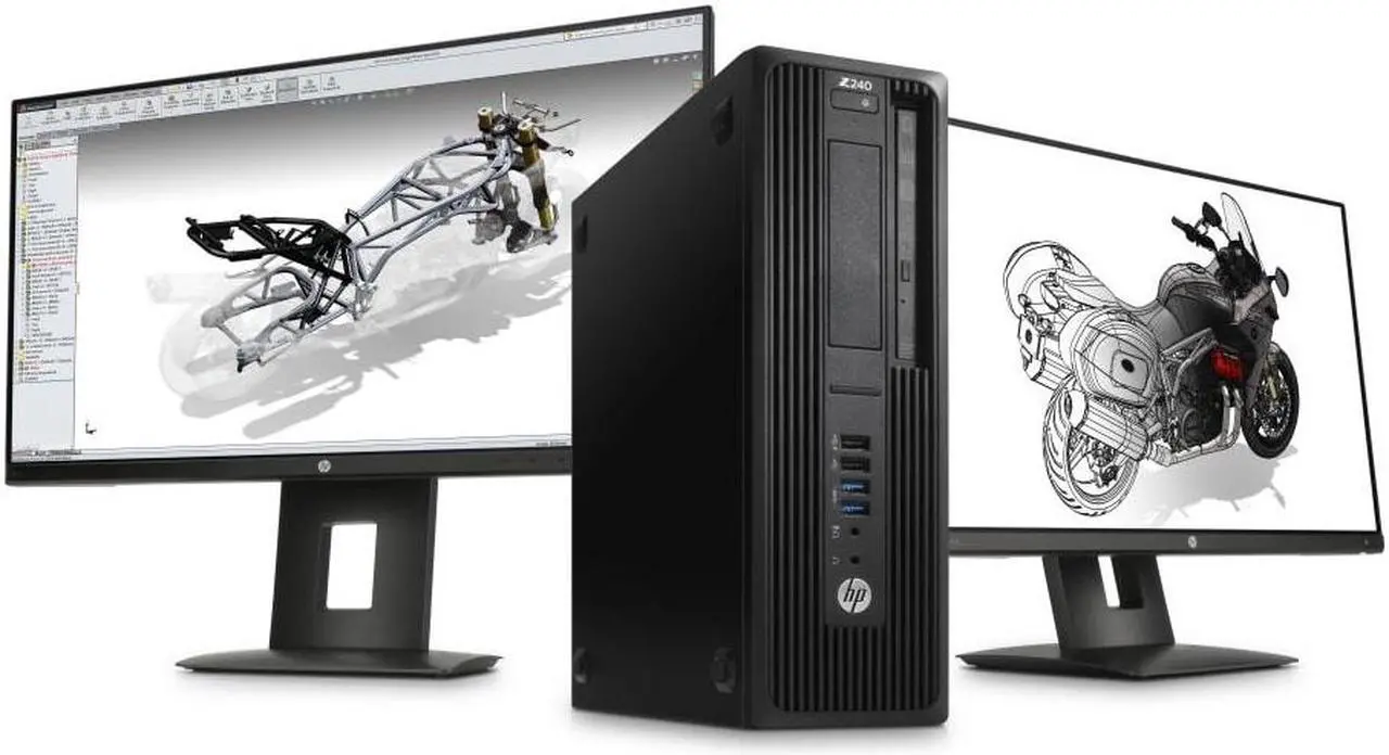Alt view image 2 of 7 - HP Workstation Z240 SFF Desktop PC, Intel Core i7-6700 up to 4.20GHz, 32GB RAM, 1TB SSD, WiFi & Bluetooth, Wired Keyboard and Mouse, Windows 10 Pro 64-bit