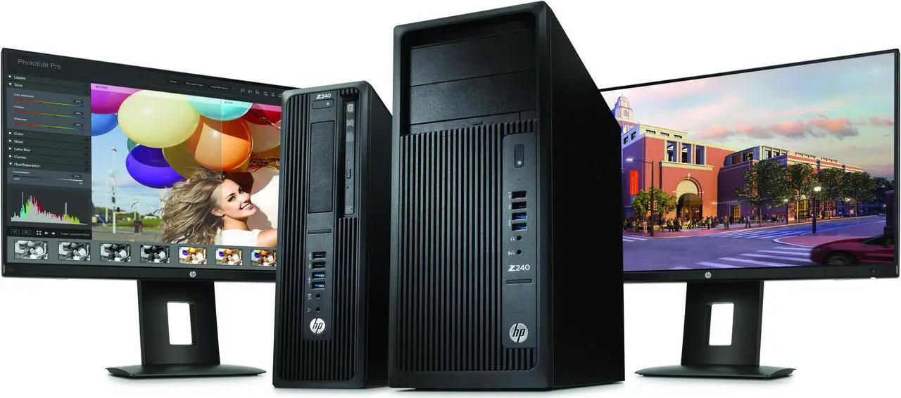 Alt view image 7 of 7 - HP Workstation Z240 SFF Desktop PC, Intel Core i7-6700 up to 4.20GHz, 32GB RAM, 1TB SSD, WiFi & Bluetooth, Wired Keyboard and Mouse, Windows 10 Pro 64-bit