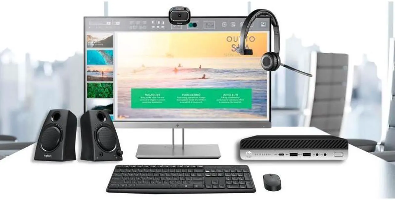 Alt view image 7 of 7 - HP Elitedesk 800 G3 (DM) Mini PC - Intel Core i5 (i5-6500T) 2.5GHz Quad Core CPU - 256GB HDD - 8GB RAM -  Windows 10 Pro Installed - KB/Mouse Included