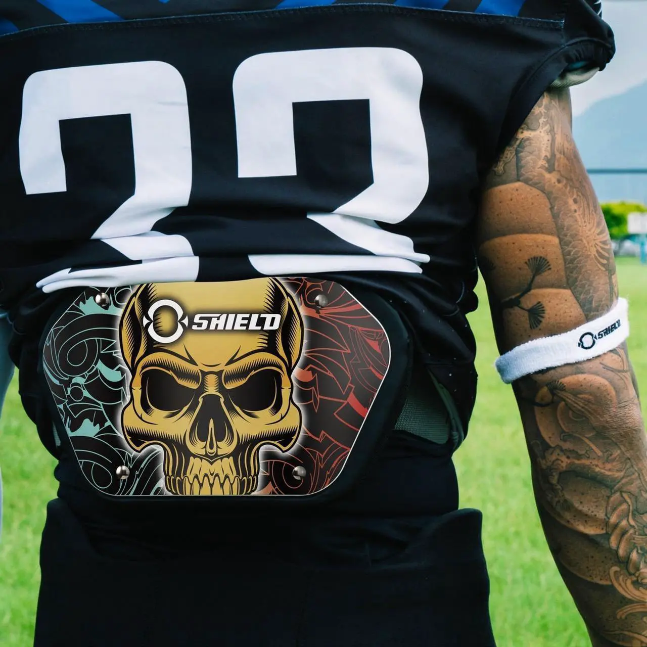 O Shield Football Back Plate